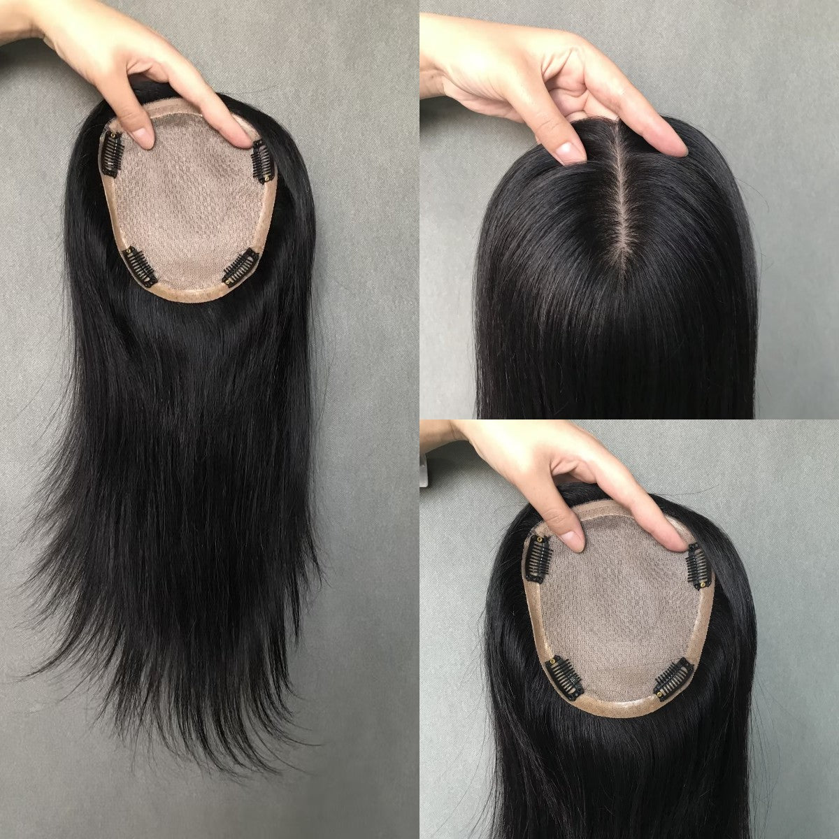 14x16cm Full Silk Remy Human Hair Topper 20" - Hormel Wigs