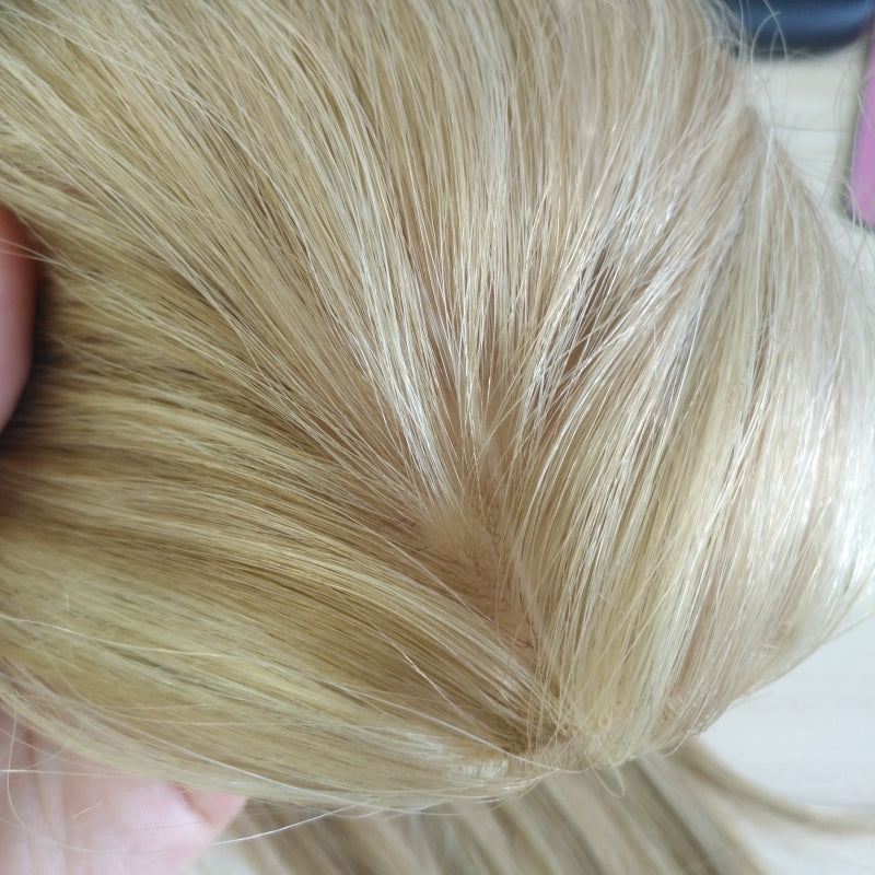 Mini SILK Partings 2.75X5.5" Remy Human Hair 14" - Hormel Wigs